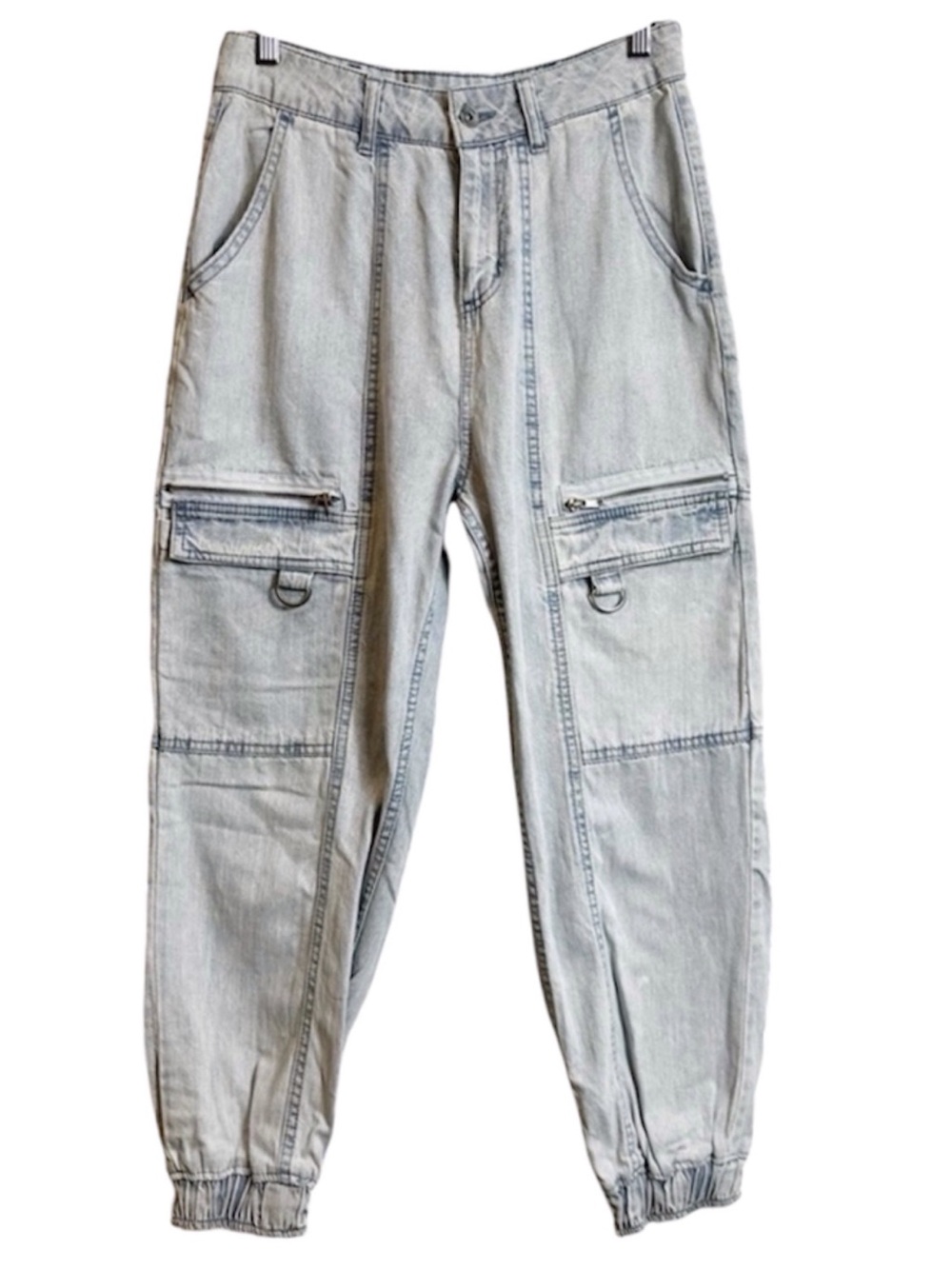 Hot Topic Cotton Denim Cargo Jogger Jeans FLAW